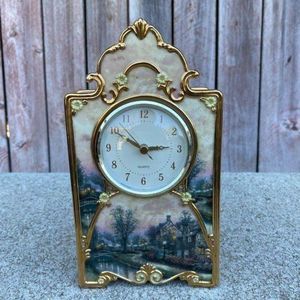 Vintage Porcelain Thomas Kinkade Clock